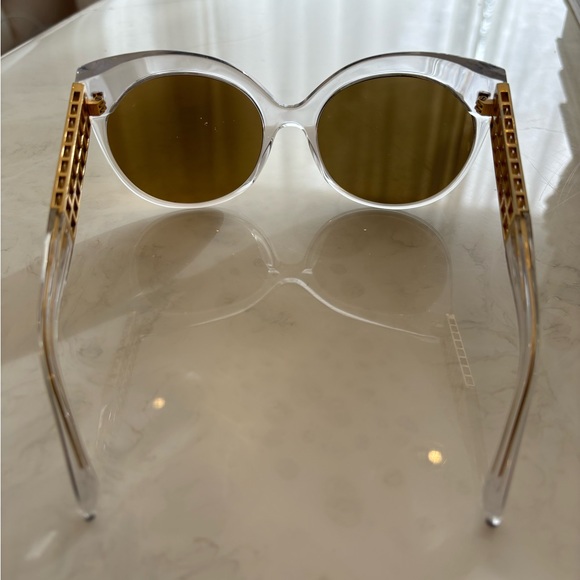 Linda Farrow 388 Clear Yellow Gold oversized Sunglasses - Picture 5 of 10